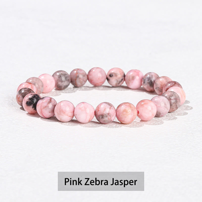 Fortune Jewel Various Crystal Stone Amethyst Green Aventurine Rose Quartz Healing Bracelet