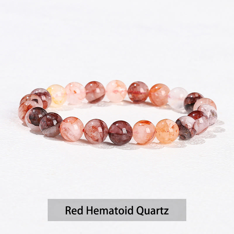Fortune Jewel Various Crystal Stone Amethyst Green Aventurine Rose Quartz Healing Bracelet