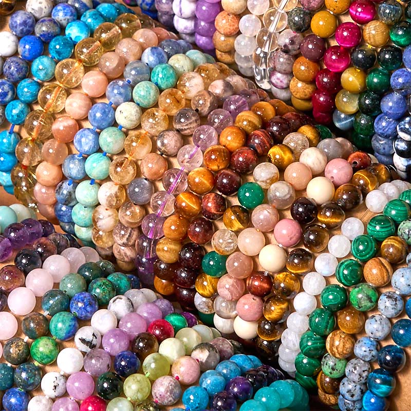 Buddha Stone Various Crystals Malachite Lazurite Lapis Lazuli Hemimorphite Calmness Bracelet