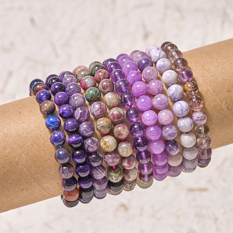 Fortune Jewel Keep Calm Purple Series Healing Love Bracelet
