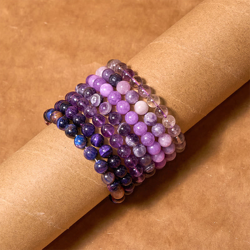Fortune Jewel Keep Calm Purple Series Healing Love Bracelet