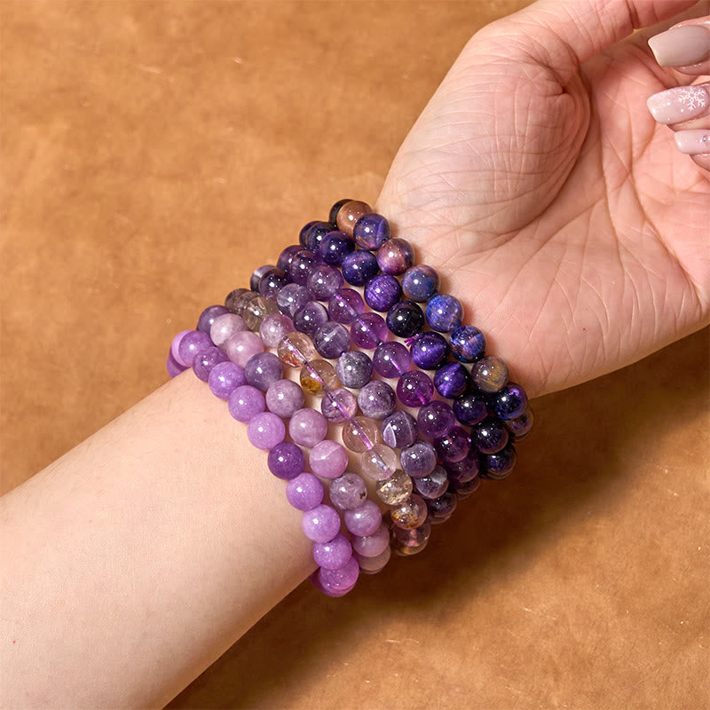 Fortune Jewel Keep Calm Purple Series Healing Love Bracelet