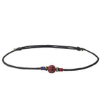 Fortune Jewel Cinnabar Chinese Zodiac Black String Blessing Necklace Pendants