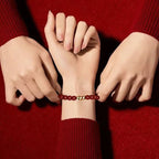 Fortune Jewel Cinnabar Bead Hetian Jade Year Of The Snake Blessing Bracelet