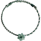 Fortune Jewel Handmade Green String Jade Orchid Braided Prosperity Bracelet