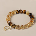 Fortune Jewel Natural Tiger Eye Citrine Beads Fortune Gourd Strength Bracelet