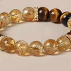 Fortune Jewel Natural Tiger Eye Citrine Beads Fortune Gourd Strength Bracelet