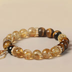 Fortune Jewel Natural Tiger Eye Citrine Beads Fortune Gourd Strength Bracelet