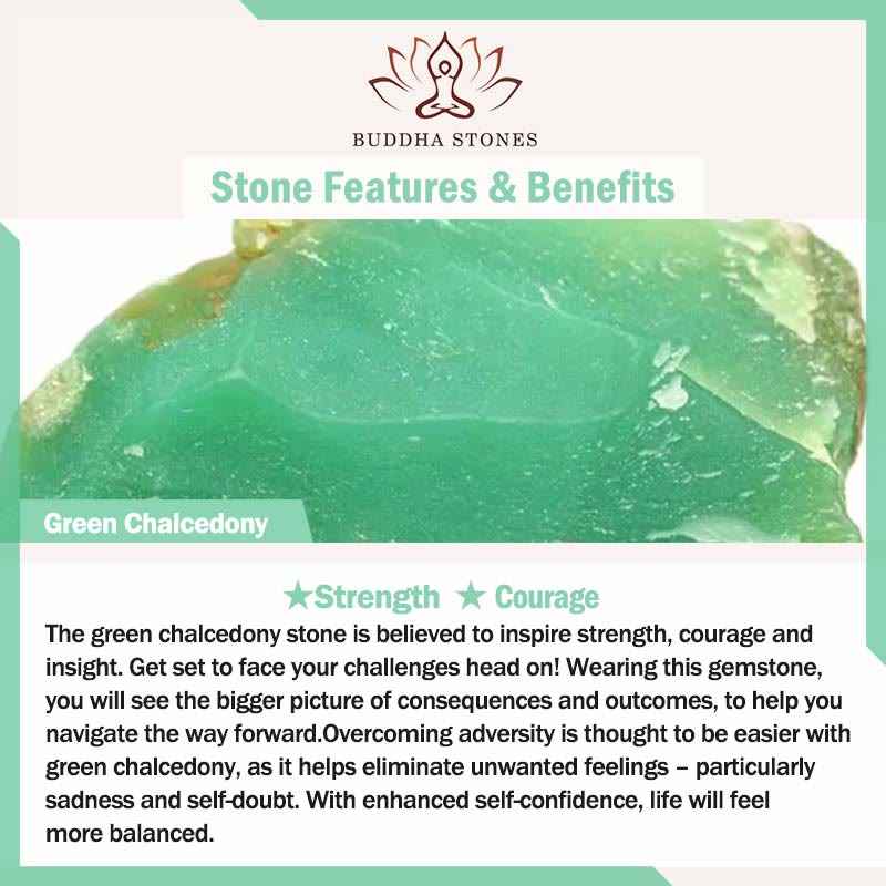 Fortune Jewel 925 Sterling Silver Green Chalcedony Rose Strength Courage Earrings