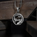 Fortune Jewel Pure Tin Pisces Double Koi Fish Wealth Necklace Pendant
