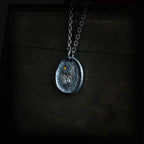 Fortune Jewel 999 Sterling Silver 24k Gold Crane Auspicious Clouds Balance Necklace Pendant