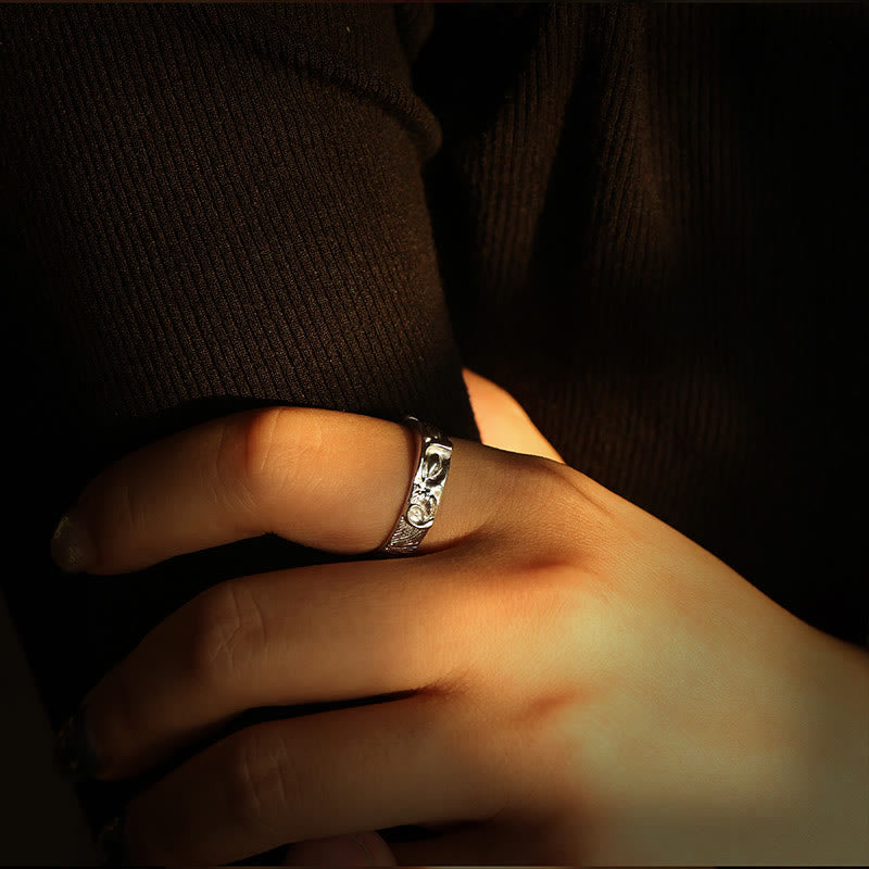 Fortune Jewel 999 Sterling Silver Buddha Eyes Protection Ring - Fortune Jewel