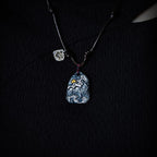 Fortune Jewel 999 Sterling Silver 24k Gold Auspicious Clouds Protection Necklace Pendant