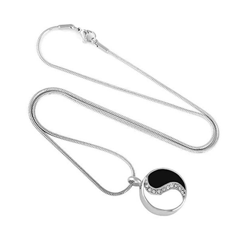 Fortune Jewel Yin Yang Titanium Steel Harmony Necklace Pendant Fortune Jewel