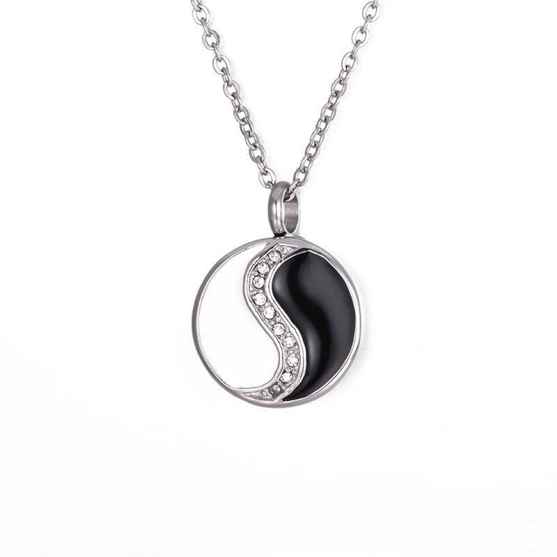 Fortune Jewel Yin Yang Titanium Steel Harmony Necklace Pendant Fortune Jewel