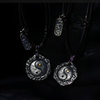 Fortune Jewel 999 Sterling Silver Tai Chi Yin Yang Design Harmony Necklace Pendant Fortune Jewel