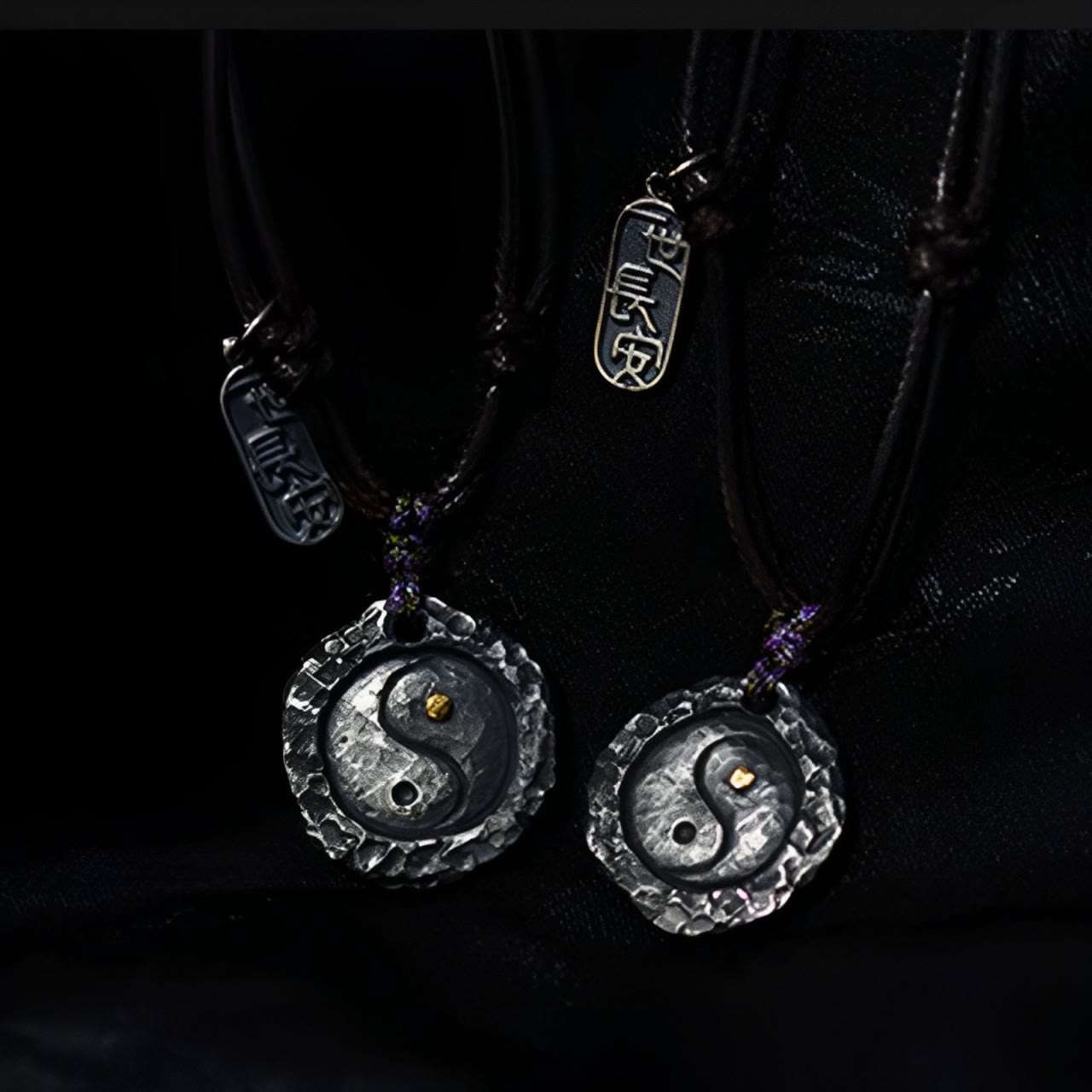 Fortune Jewel 999 Sterling Silver Tai Chi Yin Yang Design Harmony Necklace Pendant Fortune Jewel
