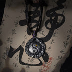 Fortune Jewel 999 Sterling Silver Tai Chi Yin Yang Design Harmony Necklace Pendant Fortune Jewel