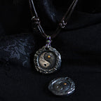 Fortune Jewel 999 Sterling Silver Tai Chi Yin Yang Design Harmony Necklace Pendant Fortune Jewel