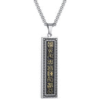 Fortune Jewel The Nine-word Mantra Titanium Steel Bagua Yin Yang Balance Necklace Pendant Fortune Jewel