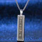 Fortune Jewel The Nine-word Mantra Titanium Steel Bagua Yin Yang Balance Necklace Pendant Fortune Jewel