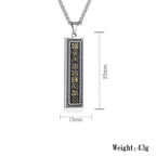 Fortune Jewel The Nine-word Mantra Titanium Steel Bagua Yin Yang Balance Necklace Pendant Fortune Jewel