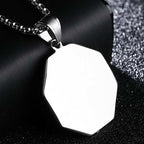 Buddha Stones Titanium Steel Bagua Yin Yang Pattern Balance Necklace Pendant Fortune Jewel