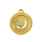 Fortune Jewel Hetian Jade Hundred Blessings Fu Character Luck Rotatable Necklace Pendant