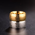 Fortune Jewel Tibetan Seal Heart Sutra Titanium Steel Balance Ring