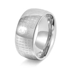Fortune Jewel Tibetan Seal Heart Sutra Titanium Steel Balance Ring