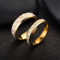 Fortune Jewel Tibetan Great Wall Pattern Titanium Steel Balance Ring