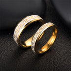 Fortune Jewel Tibetan Great Wall Pattern Titanium Steel Balance Ring