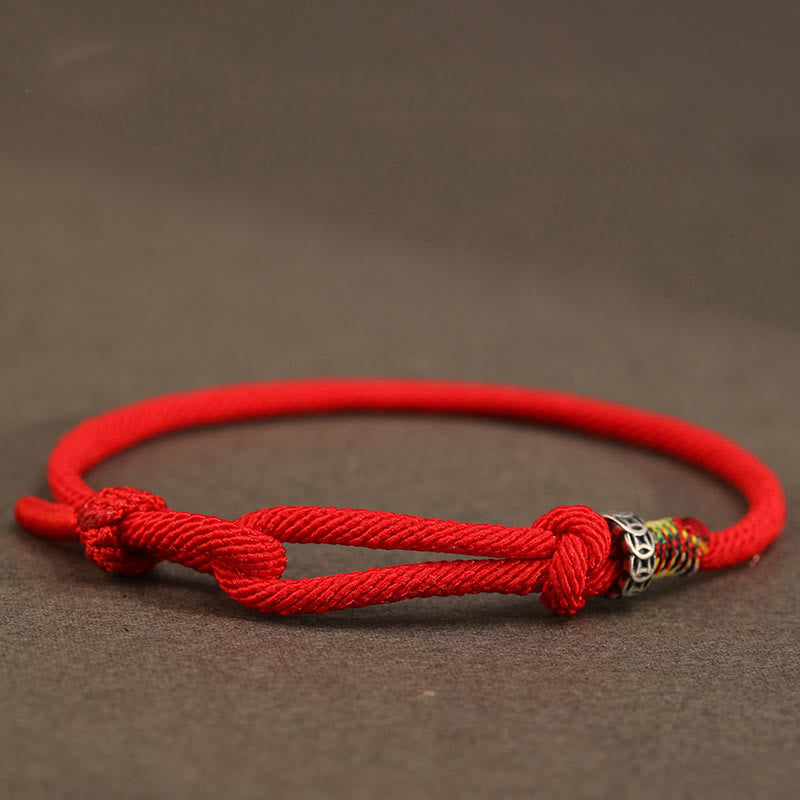 Fortune Jewel Red String 925 Sterling Silver 999 Sterling Silver Coin Luck Bracelet