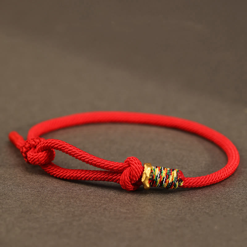 Fortune Jewel Red String 925 Sterling Silver 999 Sterling Silver Coin Luck Bracelet