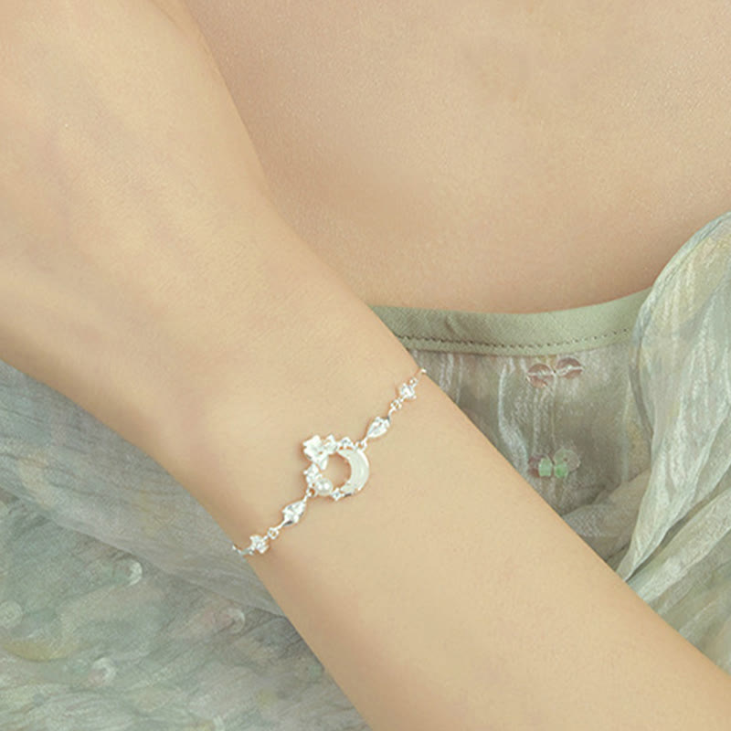 Fortune Jewel Hetian Jade 925 Sterling Silver Cubic Zirconia Pearl Lotus Bracelet