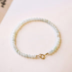 Fortune Jewel 2mm Jade Ultra-thin Beads 14k Gold Plated Copper Luck Bracelet
