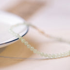 Fortune Jewel 2mm Jade Ultra-thin Beads 14k Gold Plated Copper Luck Bracelet