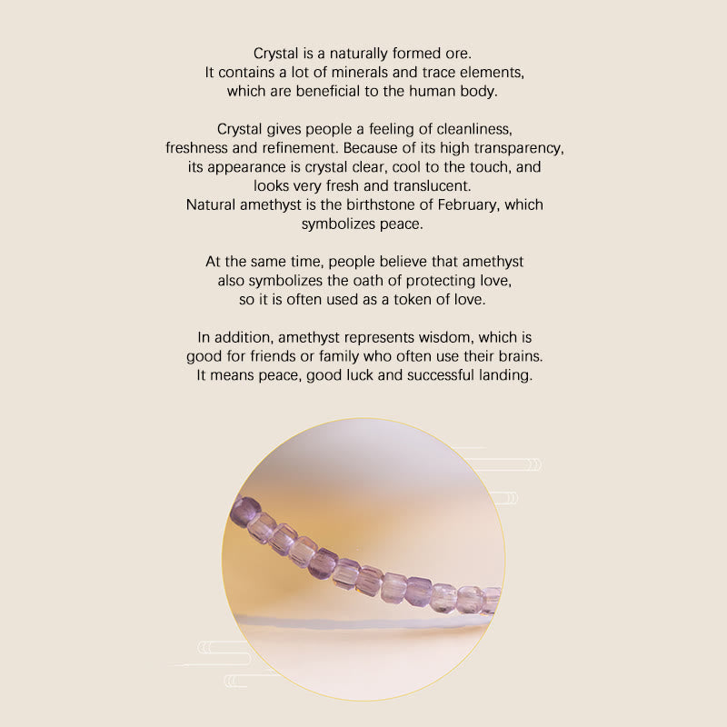 Fortune Jewel 2.5mm Natural Amethyst Ultra-thin Beads 14k Gold Plated Copper Inner Peace Bracelet