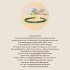 Fortune Jewel 4mm Natural Malachite Beads 14k Gold Plated Copper Anti-anxiety Bracelet