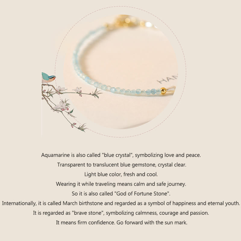 Fortune Jewel 2mm Turquoise Pearl Ultra-thin Beads 14k Gold Plated Copper Wisdom Bracelet