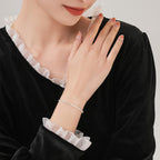 Fortune Jewel 2mm Turquoise Pearl Ultra-thin Beads 14k Gold Plated Copper Wisdom Bracelet