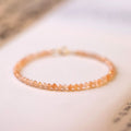 Fortune Jewel 3mm Sun Stone Ultra-thin Beads 14k Gold Plated Copper Wealth Bracelet