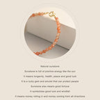 Fortune Jewel 3mm Sun Stone Ultra-thin Beads 14k Gold Plated Copper Wealth Bracelet
