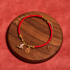 Fortune Jewel Handmade Red String Fu Character Year Of The Snake Protection Braided Bracelet