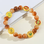 Fortune Jewel Bodhi Seed Five Directions Gods of Wealth Wisdom Bracelet
