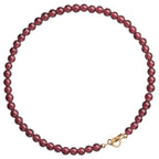 Fortune Jewel 3mm Natural Small Garnet Ultra-Thin Beads Protection Bracelet