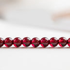 Fortune Jewel 3mm Natural Small Garnet Ultra-Thin Beads Protection Bracelet