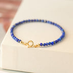 Fortune Jewel Small Lazurite Ultra-Thin Beads Balance Bracelet