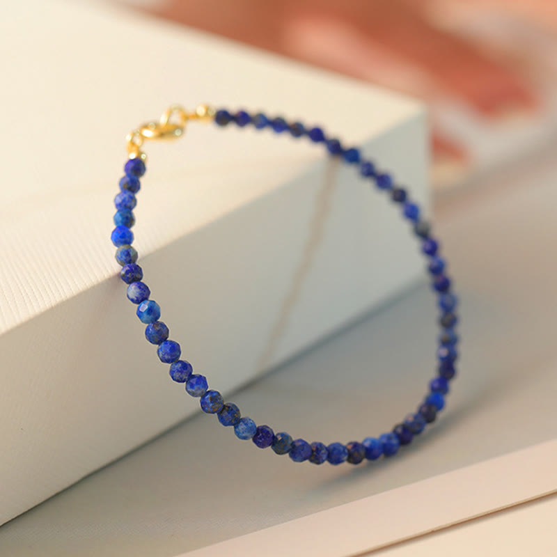 Fortune Jewel Small Lazurite Ultra-Thin Beads Balance Bracelet