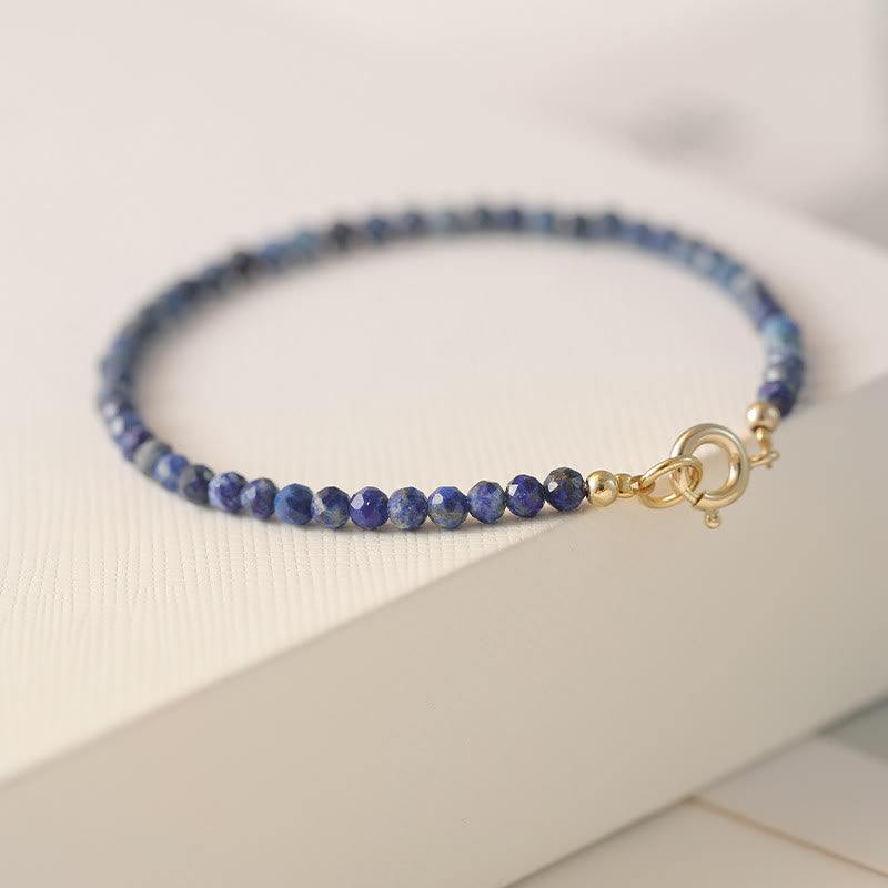 Fortune Jewel Small Lazurite Ultra-Thin Beads Balance Bracelet